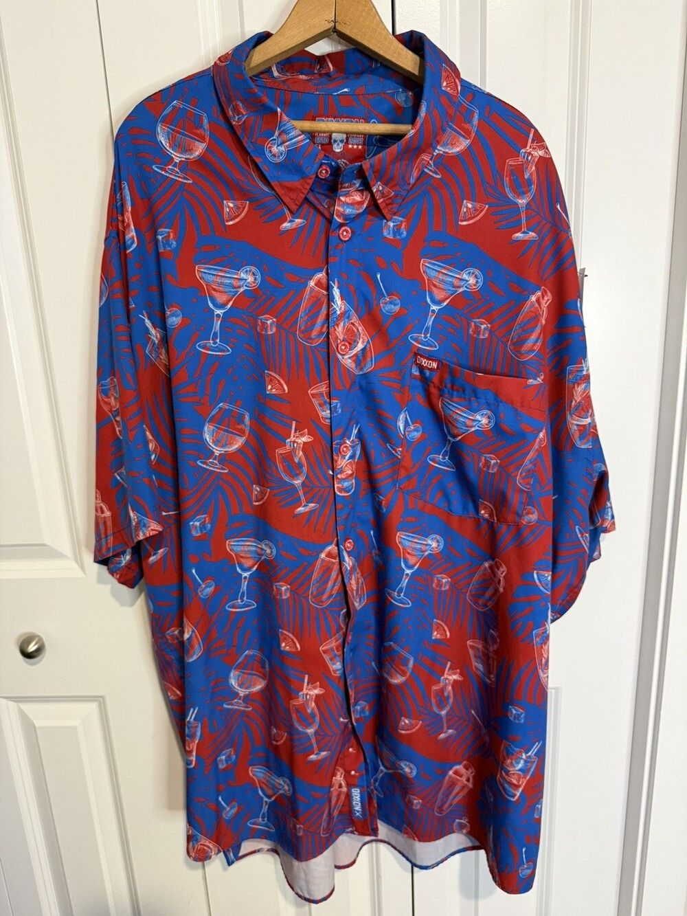 Dixxon Flannel Company Shirt Mens 5XL Blue Red “The Mixer “Mixxer Drinks